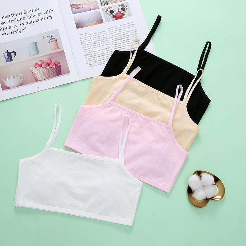 First Training Bras for Girls Breathable Soft Cotton Bralette For Girls(Age 8-12)