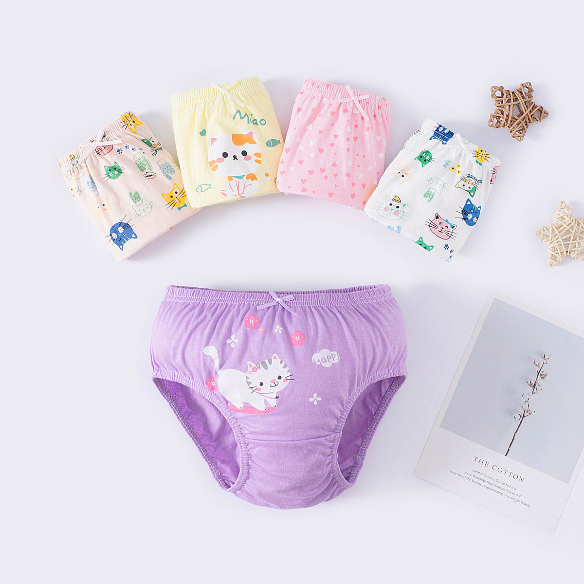 New Arrival Little Girls Underwear 5 Pack Soft Cotton Baby Toddler Panties Kids Briefs