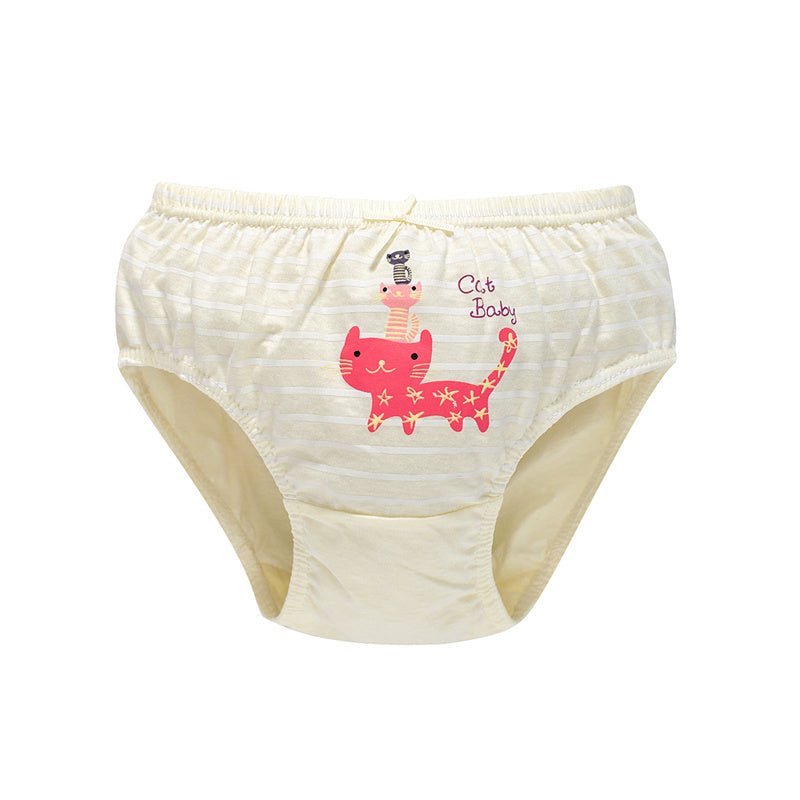 Kid Cartoon Heart Korean Version Pure Cotton Factory Direct Supply Triangle Underwear