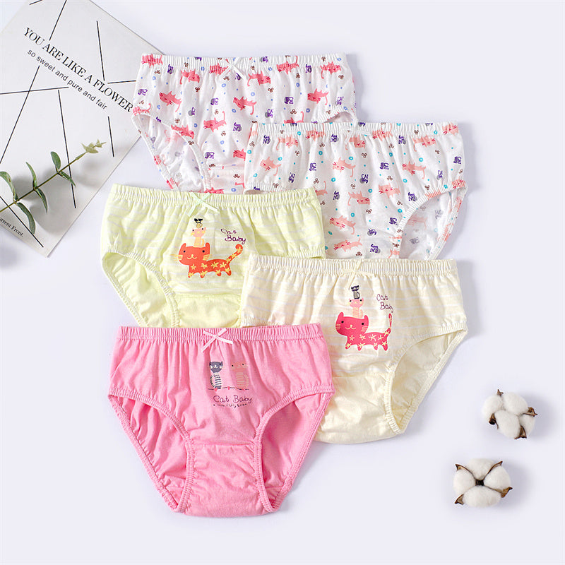 Kid Cartoon Heart Korean Version Pure Cotton Factory Direct Supply Triangle Underwear