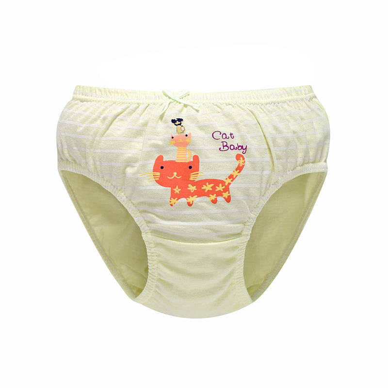 Kid Cartoon Heart Korean Version Pure Cotton Factory Direct Supply Triangle Underwear