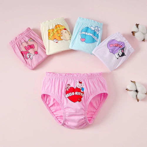 5PCS/Lot Kids Underwear Baby Girls Panties Cotton Floral Print Cute Kid Panties
