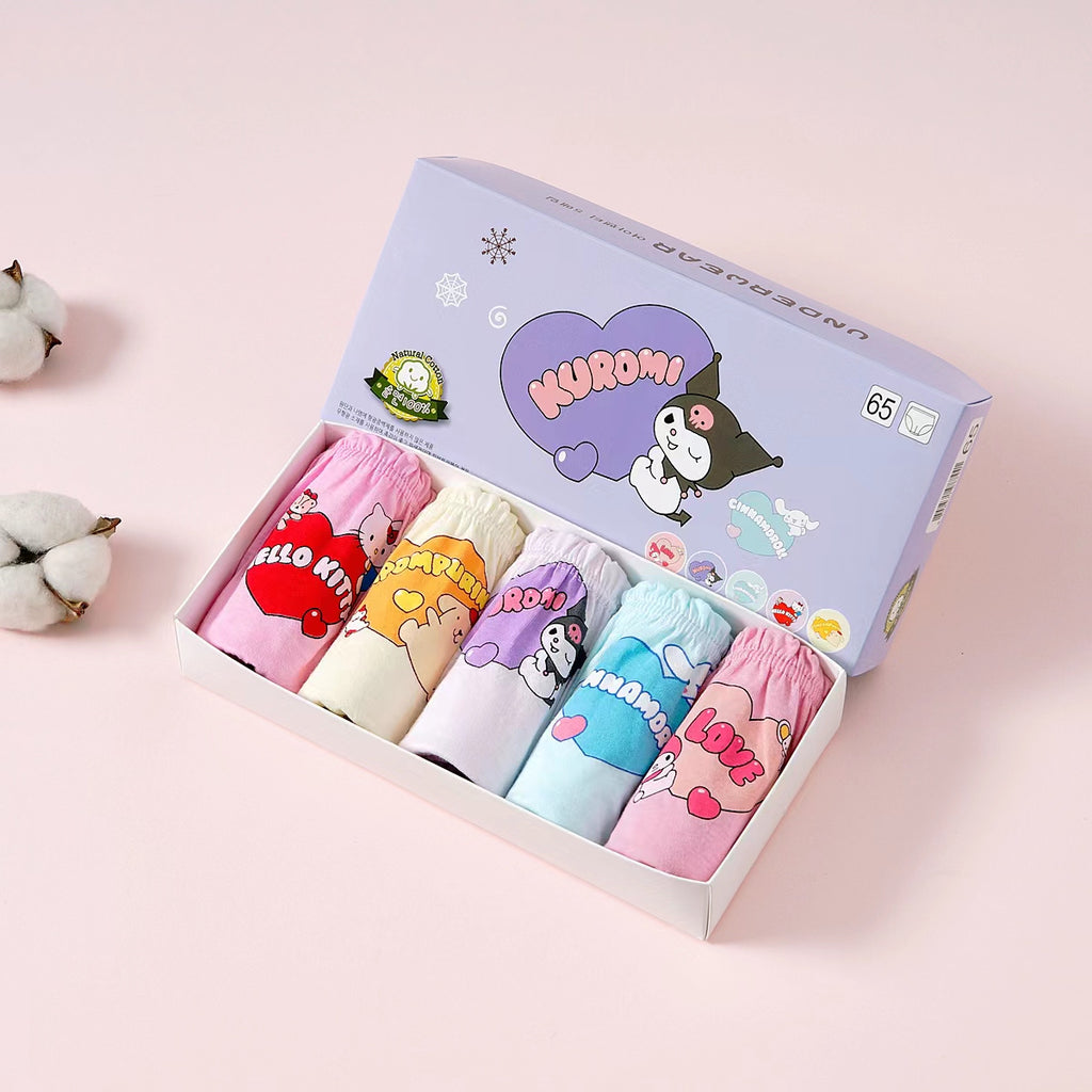 5PCS/Lot Kids Underwear Baby Girls Panties Cotton Floral Print Cute Kid Panties