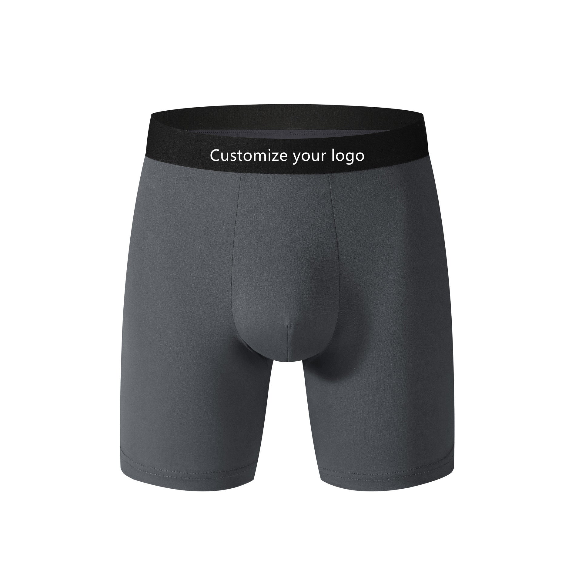 Customize Men Underwear Logo Cotton Long Trunk For Men